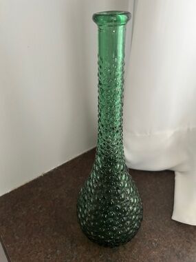 Emerald Green Empoli Genie Bottle/Vase no stopper H 15.5 in